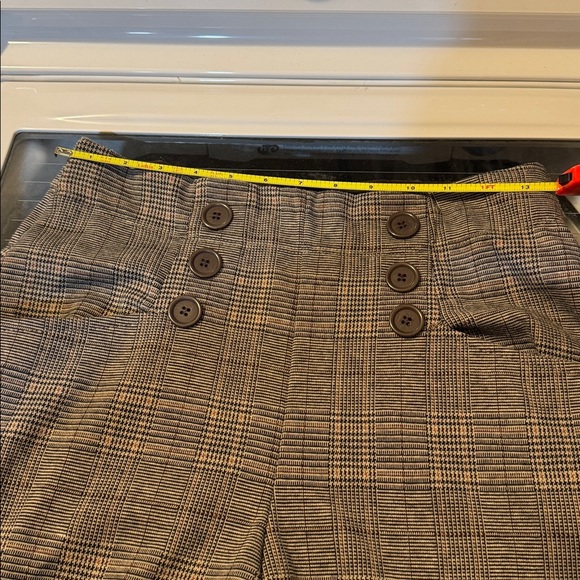 Max Studio Brown and Black Plaid Wide Leg Trousers - Picture 5 of 6